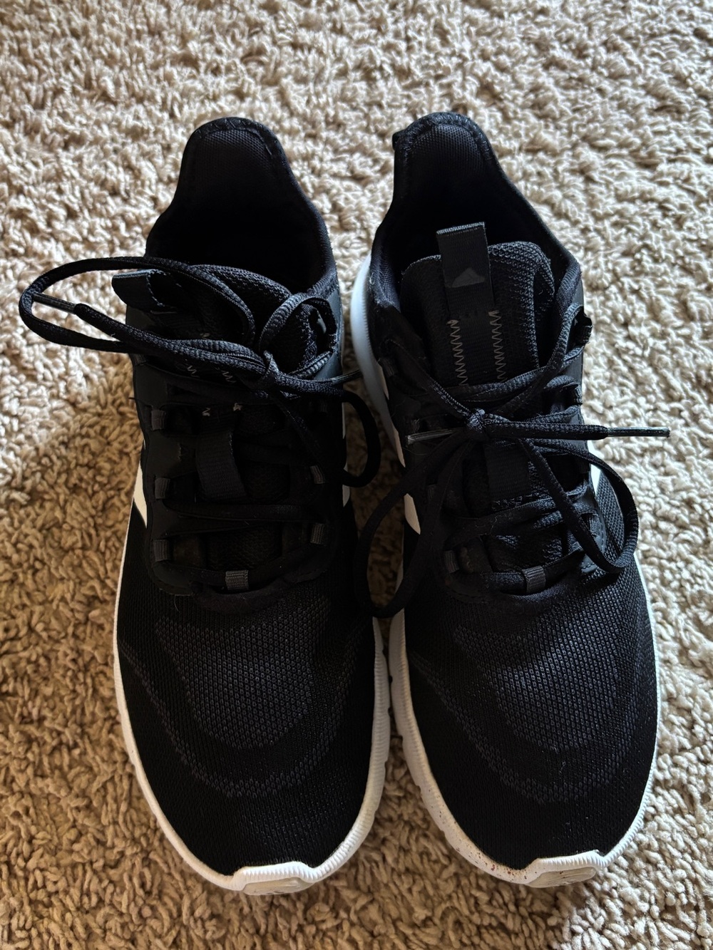 Women’s Black Athletic Sneakers with White Sole